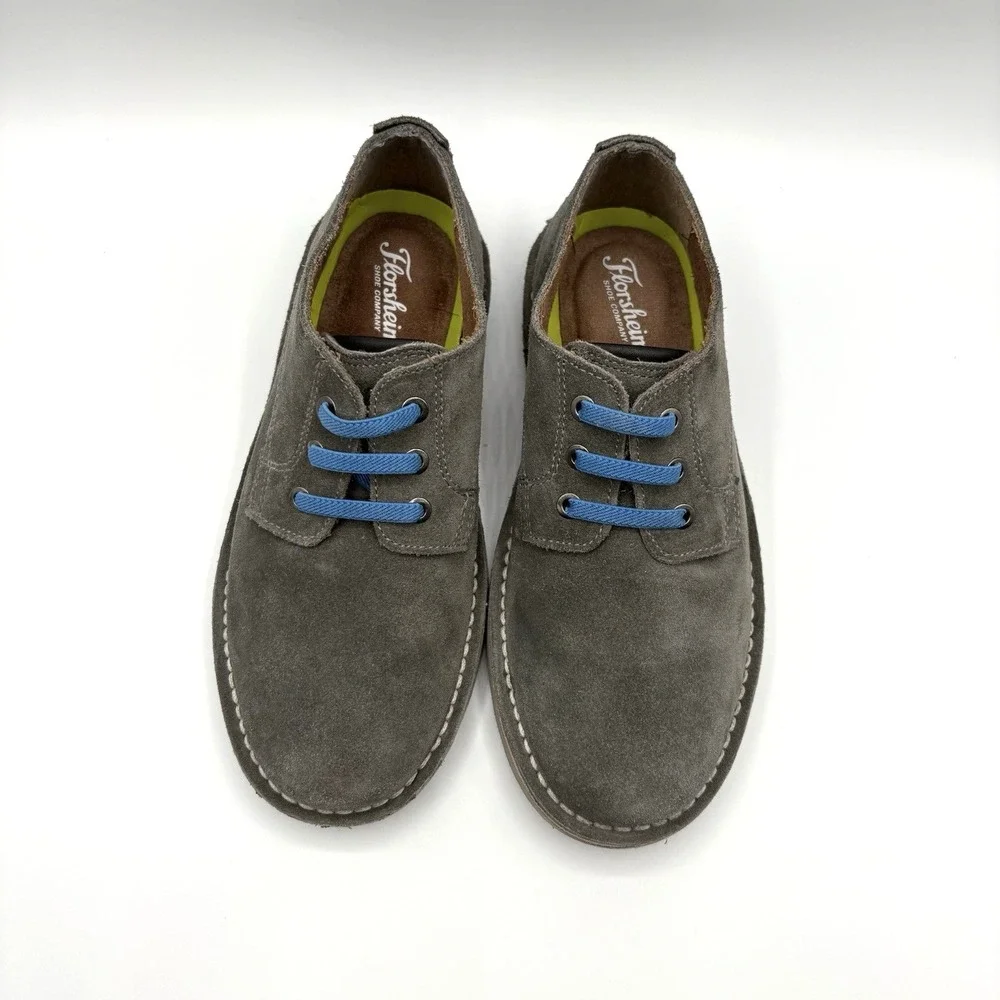 FLORSHEIM Dress Shoe Kids Size 3 M Gray Suede Lace‎ Up Oxford